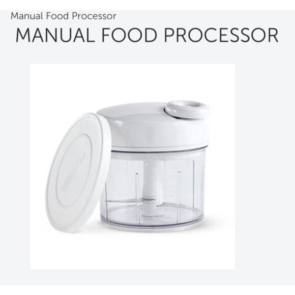 PAMPERED CHEF Manual Mini Food Processor #2581 with Storage Lid New in Box - Picture 1 of 8